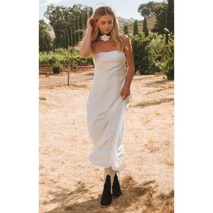Show Me Your MuMu Strapless Cream Dress